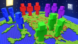 100 spelar ERÖVRAR Europa i Minecraft