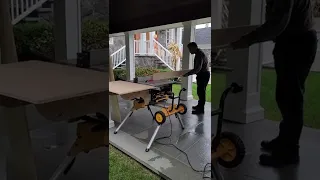 Dewalt Table Saw Set up.