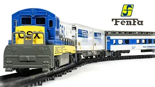 Fenfa Railcar Diesel Mixed Cars Battery-powered Train Set Unboxing & Testing