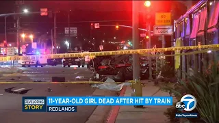 11-year-old girl killed, mother hospitalized after Metrolink train hits car in Redlands