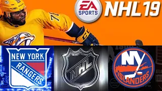 NHL 19 Season mode: New York Rangers vs New York Islanders (Xbox One HD) [1080p60FPS]