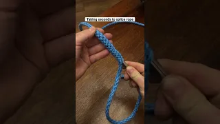 How to splice an eye / loop in braided rope in seconds. Full version on my channel