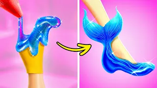 DIY Hacks How To Be a Mermaid 🧜‍♂️🧜‍♀️ DIY Mermaid Crafts and Tails For Dolls