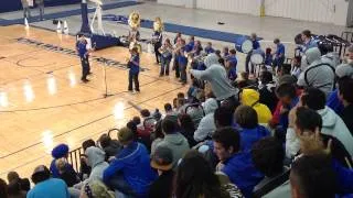 Iowa Western Pep Band Playing "Hey Baby" feat. Adam Long - Homecoming Pep Rally 2013