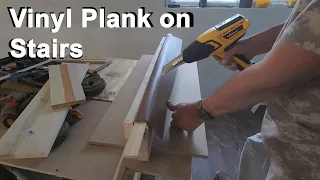 How to Install Vinyl Plank Flooring On Stairs | How to make Stair Nose by yourself