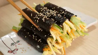 ❤🔥Add only three kinds of gimbap.👍 A simple but nutritious meal is cooked. ‼
