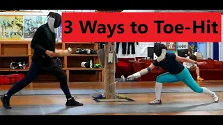 3 Ways to Score Toe-Touch| Fencing Lesson French and Pistol