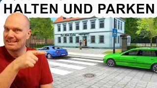 Halten und Parken Prüfung -  Fragen Haltverbote und Parkverbote lernen -  Führerschein - Fahrschule