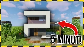 Minecraft: NOWOCZESNY DOMEK w 5 MINUT! *jak zbudować*