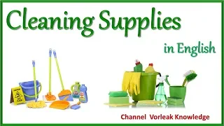 Learning about Cleaning Supplies in English | Cleaning supplies vocabulary
