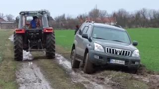 www.AlperTours.de: Toyota Land Cruiser J12 Prado in mud, Brandenburg, part 1