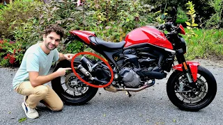 How to Install a Motorcycle Slip On Exhaust - SC Project CR-T on Ducati Monster 937