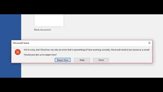 Fix Word, Excel, Power Point Has Run Into An Error That is Preventing it From Working Correctly