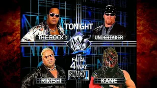 The Undertaker vs Kane vs The Rock vs Rikishi Royal Rumble #30 Spot Fatal 4 Way Match 1/11/01 (1/2)