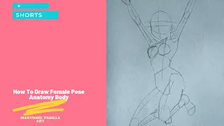 How To Draw Female Pose Anatomy Body of Beginners #shorts #howtodraw #howtodrawgirl