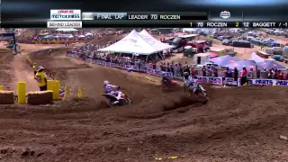 Blake Baggett Passes Barcia and Roczen for the Win on the Last Lap of an EPIC Battle!