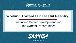 GAINS Webinar: Working Toward Successful Reentry