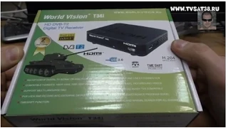 Обзор  ресивера DVB T2 World Vision T34i. Подключение, настройка.