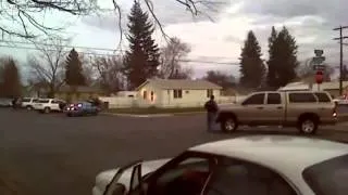 Police shoot suspect after he seemingly exited his house after being ordered to exit. (volume)