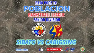 #barangayleague 2024.Brgy POBLACION Basketball league CABIGSING VS SIBATO SENIOR DIVISION