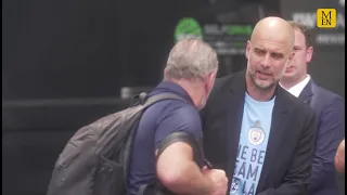 Treble-winning Manchester City team leave their hotel in Istanbul after Champions League Final win