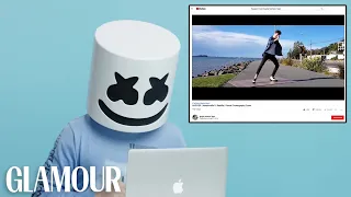 Marshmello Watches Fan Covers On YouTube | Glamour