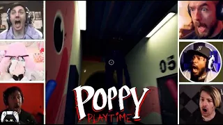 Gamers React to the sudden appearance of Huggy Wuggy (JUMPSCARE) | Poppy Playtime Chapter 1