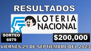 RESULTADO LOTERÍA NACIONAL SORTEO #6979 DEL VIERNES 29 DE SEPTIEMBRE DEL 2023 /LOTERÍA DE ECUADOR/