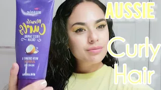 Aussi3 Miracle Curls Frizz Taming Cream Review on dry and wet hair