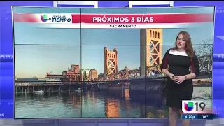 Informe del tiempo para Sacramento seguimos con temperaturas algo elevadas