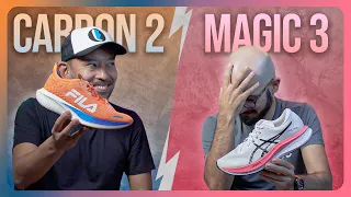 FILA RACER CARBON 2 ou ASICS MAGIC SPEED 3 // Comparativo Ping-pong