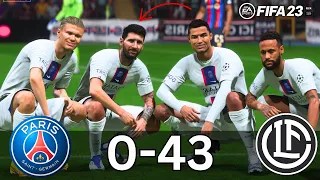 FIFA 23 - HAALAND,MESSI, RONALDO, MBAPPE, NEYMAR, ALL STARS | FC LUGANO 0 - 43 PSG | CHAMPIONS L