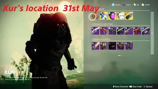 Destiny 2 Xur's location 31st May 2024