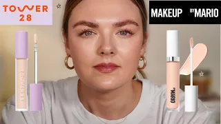 Makeup By Mario Concealer & Tower 28 Serum Concealer Side By Side Comparison & Wear Test