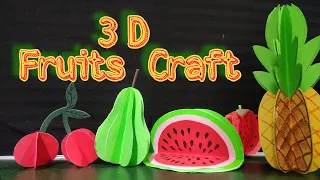 3D Fruits Craft | Paper Folding | DIY Fruits Mobiles for Hanging | Step by Step fruits Craft for All