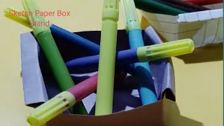 How to Make a Paper Sketch Box | DIY Paper Pencil Box Idea | Easy Origami Box Tutorial| Origami