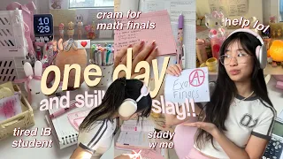 How I STUDY 24hrs BEFORE AN EXAM (and still get an A) STUDY VLOG ₊˚🎀📂⊹cramming, intense