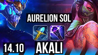 AURELION SOL vs AKALI (MID) | 6/1/7, 600+ games | KR Master | 14.10