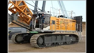 Aufbau Liebherr HS 8130 HD Seilbagger im Zeitraffer / Assembly of a Liebherr Dragline Timelapse