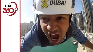 Trying out world’s longest urban zipline at XLine Dubai Marina!