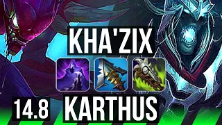 KHA'ZIX vs KARTHUS (JGL) | 73% winrate, Legendary | TR Master | 14.8