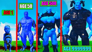 Growing Smallest BLACK & BLUE HULK TO BIGGEST BLACK & BLUE HULK in GTA 5!