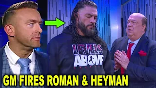 Roman Reigns & Paul Heyman Fired by GM Nick Aldis After Attack on SmackDown - WWE News 2024