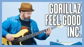 Gorillaz Feel Good Inc. Guitar AND Bass Lesson + Tutorial