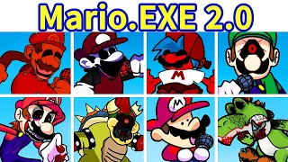 Friday Night Funkin': VS Mario.EXE 2.0 FULL WEEK + Cutscenes + All Codes [FNF Mod/Sonic EXE 2.0]