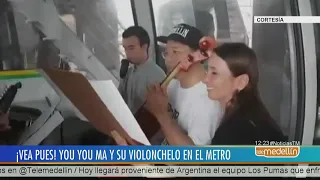 Yo-Yo Ma y su violonchelo sorprendieron a los usuarios del sistema Metro [Noticias] - Telemedellín