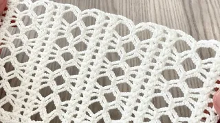 BOTH AMAZING  and EASY Crochet Shawl, Runner, Blouse and Sweater Pattern Tutorial