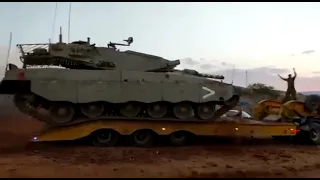 Israeli Soldier Attempting to Load Tank on Trailer Epic Fail !