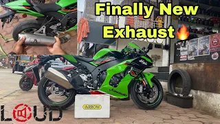 FINALLY ARROW EXHAUST INSTALLED IN OUR KAWASAKI ZX10R 2023 🔥| LOUDEST ZX10R #loud #loudexhaust