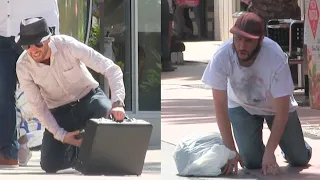 Rich Man VS Homeless Man Choking Collapsing (Social Experiment)